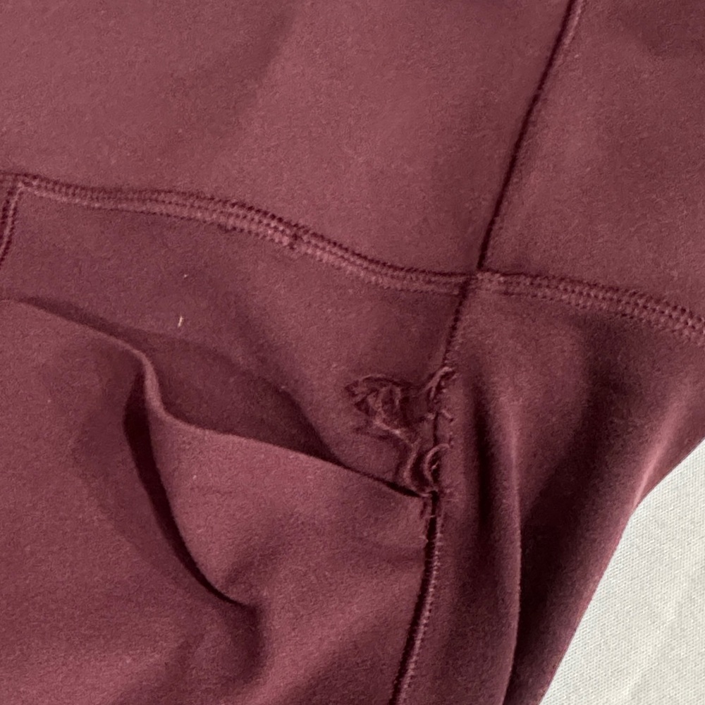 Athleta Burgundy Leggings Medium - Picture 3 of 4